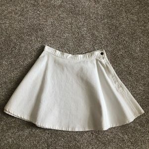 American Apparel White Denim Skirt